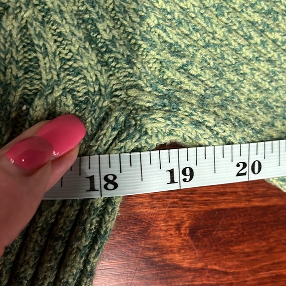 Aerie Womens Sweater XL shades of Green 1/2 Zip Crop Long Sleeves Casual Trendy - Picture 11 of 13